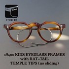 Vintage Children   s Acetate Eyeglass Frames-coil Temple Tips  prevents Slippage 