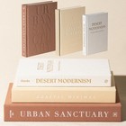 Set Of 3 Decorative Linen Hardcover Books - Modern Farmhouse Home Decor  Neutral
