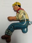 Vintage Marx Tin Wind-up Figure Farm Tractor Farmer Original  Used In Other Toys