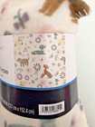 Mainstays   50 X 60   Cream   Dog Floral Print Soft Fleece Throw Blanket