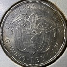 1892 50c Colombia 50 Centavos Silver Coin