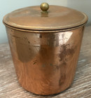 Vintage Copper Flour Canister With Lid   Rustic Farmhouse Kitchen Decor     