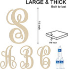 15 Inch Large Wooden Letter S For Wall Decor  1 4 Inch Thick Unfinished Big Wood