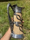 Fabulous Art Nouveau Silver Overlay Wood Pitcher Trophy Award