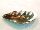 Vintage Mixed Metals Signed Sterling Silver Hecho En Mexico Modernist Pin Brooch