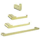  Bathroom Hardware Set  4-piece Bath Accessory Towel Rack Set Brushed Gold 