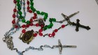 Vtg Rosary Rosaries Catholic Cross Crucifix Religious Prayer Beads Jewelry Lot 