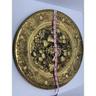 Large Vintage Made In England Brass Wall Plaque   16    Embossed Fruit Still Life