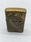 Rare Vintage 1995 Zippo Lighter Barrett Smythe Brass King Cobra Snake