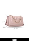 Pink Quilted Crossbody Bag Purse W  Detachable Adjustable Logo Strap   Chain