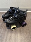 Rock Skates Gt-50 Roller Skates Black Quad Skates Sure Grip Zooms Sz 7 Us Womens
