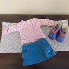 American Girl Doll Truly Me Sparkle Sweater Outfit With Boots Skirt Set Retired