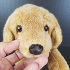 Tri Russ Laying Brown Puppy Dog Stuffed Animal 12  Plush Toy Plaid Neck Bow Fair