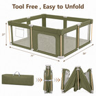 Baby Foldable Playpen W  Mat  71 x59  Play Yards For Infant Toddler Kids green