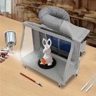 Airbrush Spray Booth Dual-filter Portable Hobby Airbrush Paint Spray Booth W led