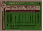1976 -ken Brett- Topps Autograph signed auto Baseball Card  401 Pirates