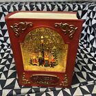 Holiday Decor Cracker Barrel Led Christmas Storybook Glitter Globe Book Carolers