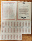 Romania Royaume De Roumanie Gold Bond 1931 W  Dividend Coupons Uncancelled