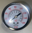Air Compressor Pressure hydraulic Gauge 2  Face Back Mount 1 4  Npt 0-160 Psi