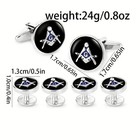 New Mason Masonic Cufflinks And Studs Swarovski Crystals Blue