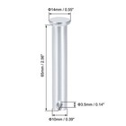 Single Hole Clevis Pins 10mm X 65mm Flat Head Zinc-plating Solid Steel Pin 4pcs