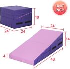 Pink Gymnastics Mat Incline Tumbling Mats For Home Gym Folding Exercise Yoga Mat