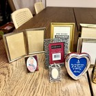 Vintage Miniature Photo Frames Lot Of 13 Mixed Styles Ornate Brass Silver Metal