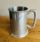 Vintage English Pewter Tankard England 5  Stein W  Glass Bottom    engraved   