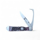 Twisted X Hoof Pick Folding Serrated Stainless Steel Knife