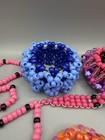 Kandi Lot Of 14 Necklace Bracelets Rave Pony Perler Beads - Edm- Rave - Plur-  E