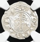 Crusaders Antioch Bohemond Iii 1163-1201 Ad  Knights Templar Denier Coin  Ngc Xf