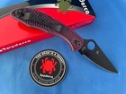 Spyderco C11bgbkp Delica 4 Knife Burgundy Frn Micro Melt Pd 1 Steel Sprint  156v
