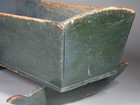 Antique 18thc  Country Primitive Blue Painted Pine Childs Rocking Cradle