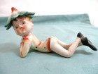 Vintage Two Small Ceramic Pixie Elfs