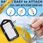 Luggage Tags Suitcase Name Id Card Holders With Steel Wire Loops Black 10 Pack