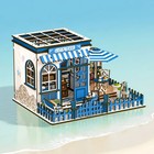 Diy Book Nook Kit  Coffee Shop  Miniature Dollhouse With Led  3d Wooden Puzzle