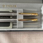Parker Ballpoint Pen And Mechanical Pencil Set Of 2 With Case  Unused  Stainles