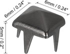 100 Pcs Pyramid Rivets For Clothing  6mm 4-jaw Square Rivets  Black Metal Pyrami