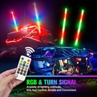 2x 3 4 5ft Spiral Led Whip Lights Antenna Rgb Chasing For Can-am X3 Rzr Utv Atv