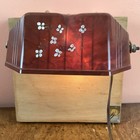Vintage  1950s 1960s  Art Deco Mid Century Bakelite Headboard Lamp     Retro  Red