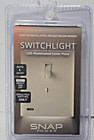 Snappower Switchlight Led Illuminated Rocker Wall Plate Auto On off Almond - New