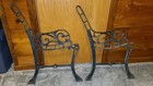 Antique Cast Iron Bench Ends Victorian Style Park Garden Vintage Metal Decor