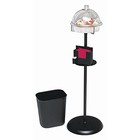 Hubert   Round Black Metal Demo Stand With 10 dia Chill Sampler -14 dia X 45 h