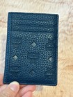 Mcm Blue Pebbled Leather Card Holder Comes With Original Box And Dust Bag