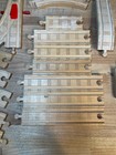Wooden Engraved Train Track Lot Of 23 Pieces - Brio Thomas Compatible