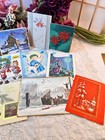 Vintage Lot Of Christmas Cards Used Lot Of 50 Assorted Cards 40s Thru The 70s 3c
