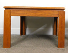 1980s Mcm Mid-century Modern Parquet Oak Top Parsons Lamp End Coffee Table Used