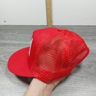 Rare Bud King Of Beers Trucker Het Usa Red Snapback Cap 80s Vtg Embroidered 