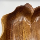 Vintage Large Blair Hawaiian Genuine Koa Wood Leaf Shape Bowl Dish Tray Hawaii