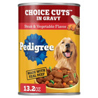 Pedigree Choice Cuts Adult Wet Dog Food Steak   Veggie 13 2 Oz Cans 12 Pack Case